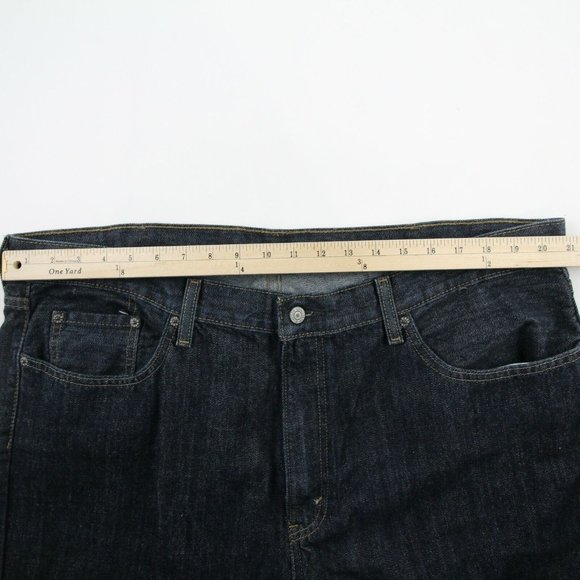 Levis Mens 559 Straight Leg Jeans Dark Wash Denim High Rise Cotton Size 42x34 - Picture 4 of 12